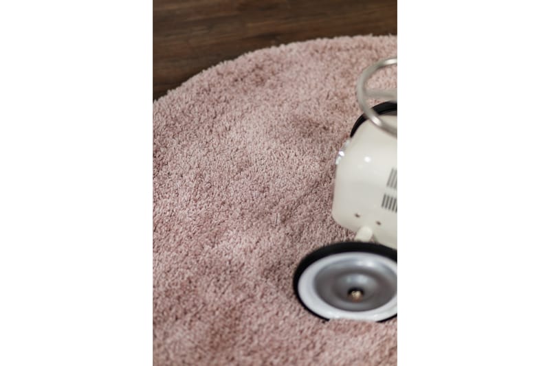 Teddy Ryematte Rund 200 cm Dusty Pink - Rosa - Tekstiler & tepper - Teppe & matte - Moderne matte - Ryetepper