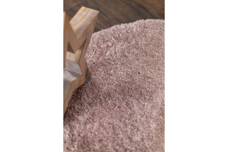 Teddy Ryematte Rund 200 cm Dusty Pink - Rosa - Tekstiler & tepper - Teppe & matte - Moderne matte - Ryetepper