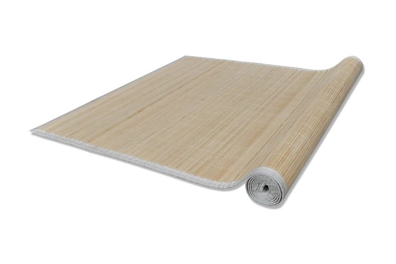 Rektangulrt gulvteppe 150 x 200 cm naturlig bambus - Beige - Tekstiler & tepper - Teppe & matte - Moderne matte - Sisaltepper