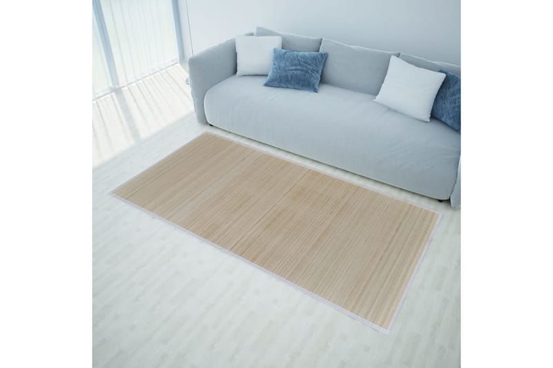 Rektangulrt gulvteppe 150 x 200 cm naturlig bambus - Beige - Tekstiler & tepper - Teppe & matte - Moderne matte - Sisaltepper