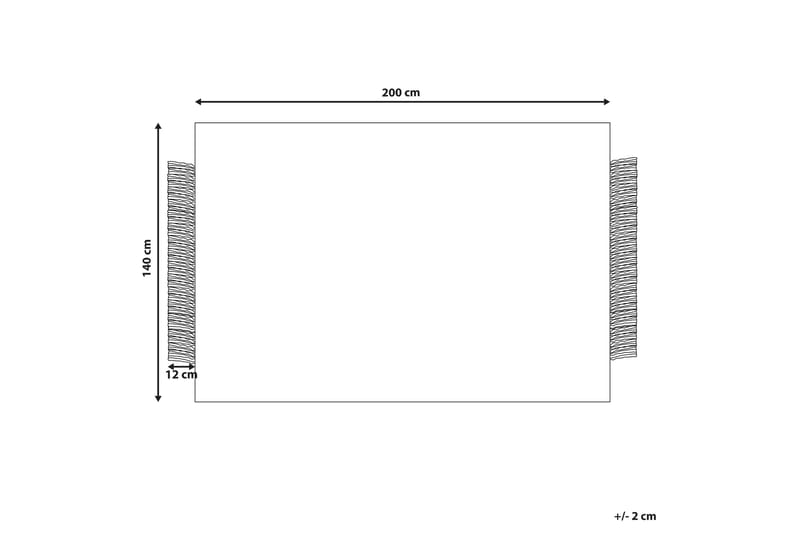 Ullteppe Atlanti 140x200 cm - Svart/hvit - Tekstiler & tepper - Teppe & matte - Moderne matte - Ullteppe