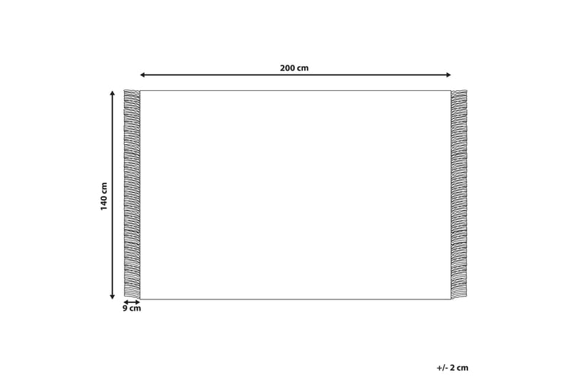 Ullteppe Emirler 140x200 cm - Svart/hvit - Ullteppe