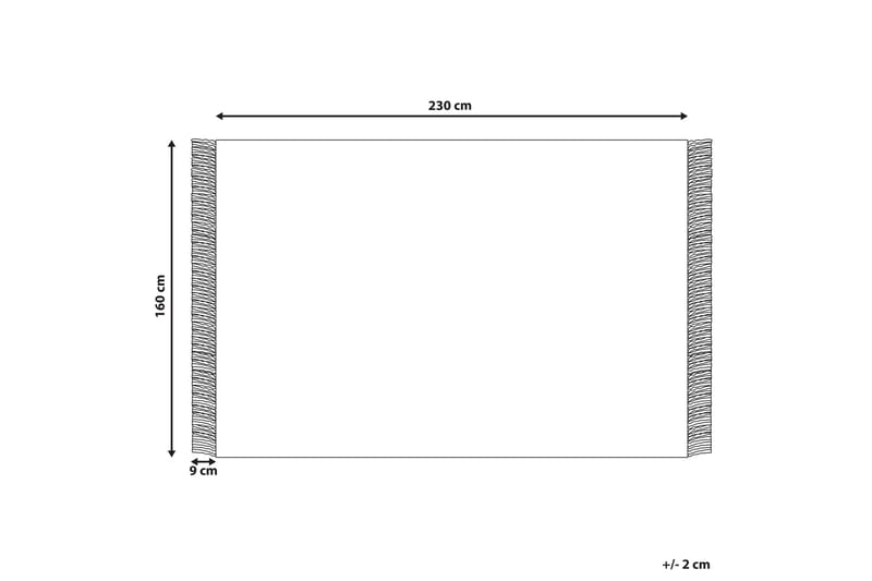 Ullteppe Emirler 160x230 cm - Svart/hvit - Ullteppe