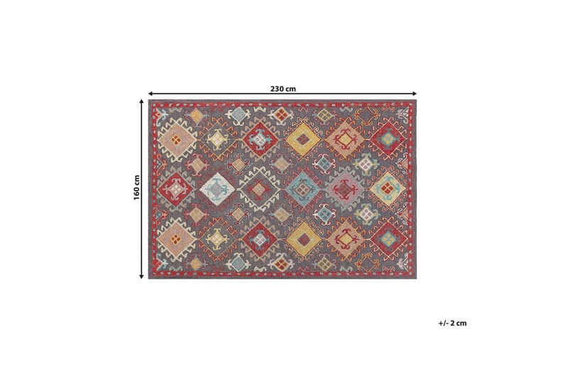 Ullteppe Finike 160x230 cm - Blå - Tekstiler & tepper - Teppe & matte - Moderne matte - Ullteppe