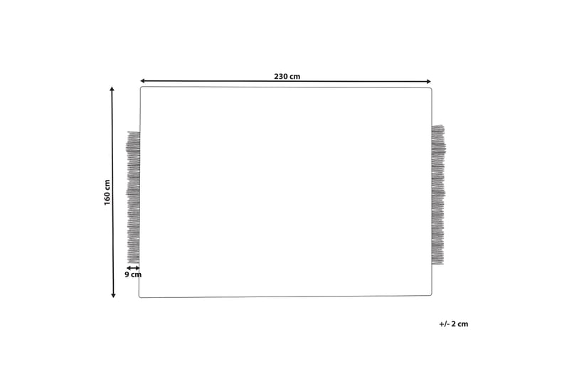 Ullteppe Ketenli 160x230 cm - Svart/hvit - Ullteppe