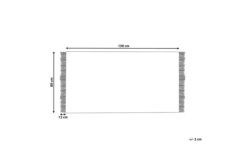 Ullteppe Tekeler 80x150 cm - Grå - Ullteppe