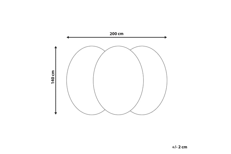 Ullteppe Zabol 140x200 cm Oval - Svart/hvit - Ullteppe