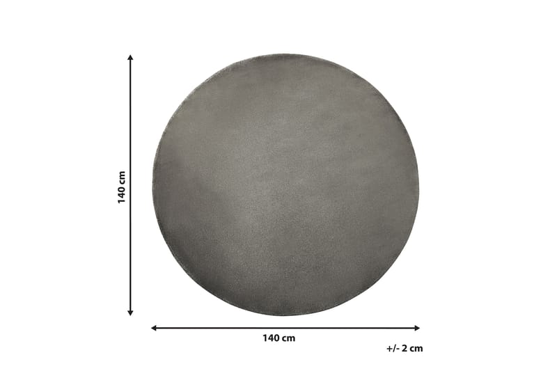 Viskosematte Maturino Rund 140 cm - Mørkegrå - Tekstiler & tepper - Teppe & matte - Moderne matte - Viskosematter