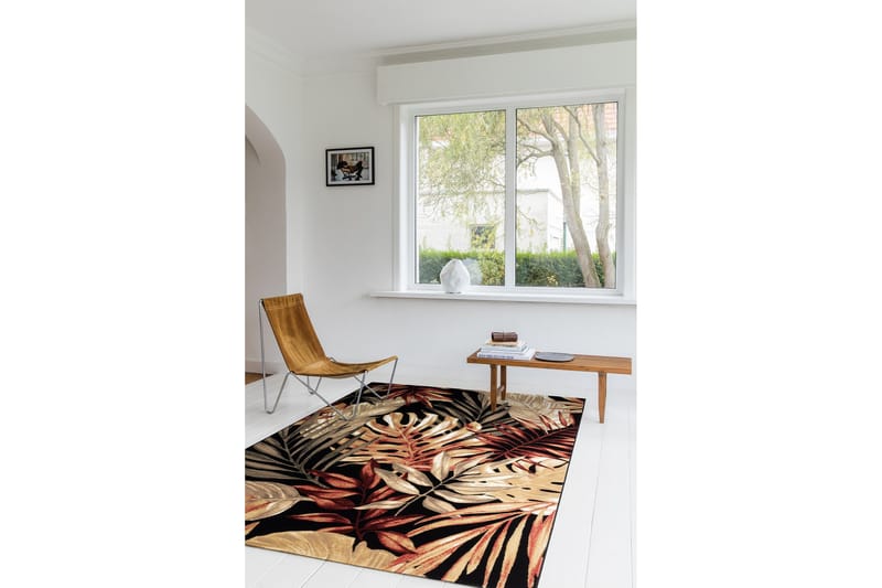 Wiltonmatte Chroma Flower Rektangulær 160x230 cm - Svart - Tekstiler & tepper - Teppe & matte - Moderne matte - Wiltontepper