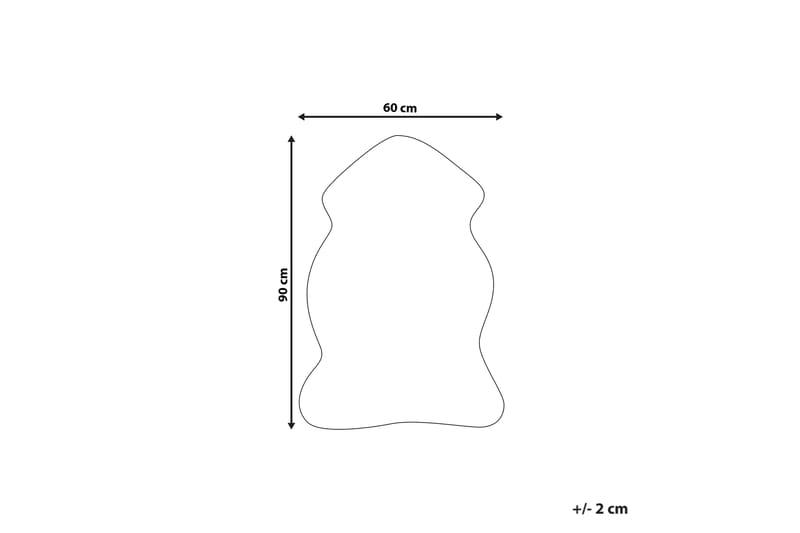 Skinnteppe Lunavada 60x90 cm - Grå - Skinn & pelstepper