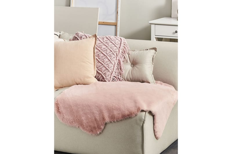 Skinnteppe Lunavada 60x90 cm - Rosa - Skinn & pelstepper