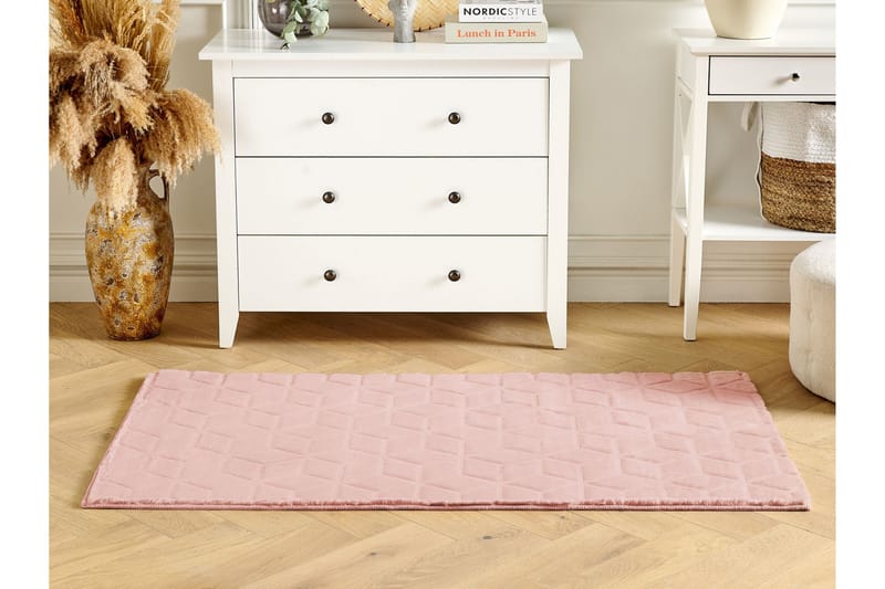 Skinnteppe Thatta 80x150 cm - Rosa - Skinn & pelstepper