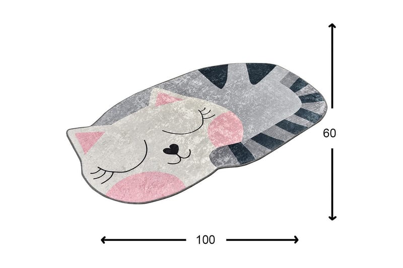 Matte Bigcat 60x100 cm - Flerfarget/Fløyel - Tekstiler & tepper - Teppe & matte - Små tepper