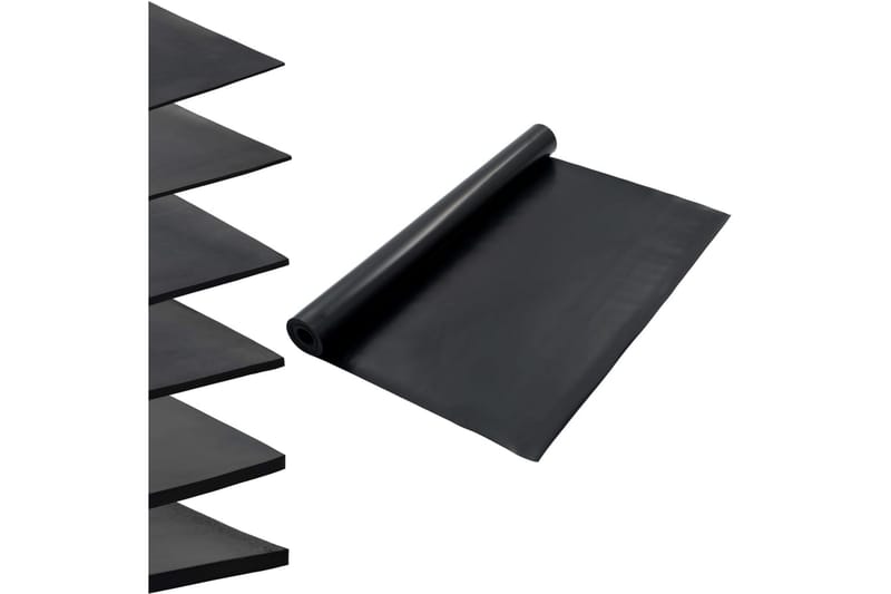 Gulvmatte antiskli gummi 1,2x5 m 2 mm glatt - Tekstiler & tepper - Teppe & matte - Spesialmatte - Gulvbeskyttelse