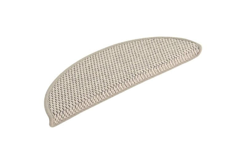 Selvklebende trappematter sisal-utseende 15 stk 56x20cm - Silver - Tekstiler & tepper - Teppe & matte - Spesialmatte - Trappetrinnstepper