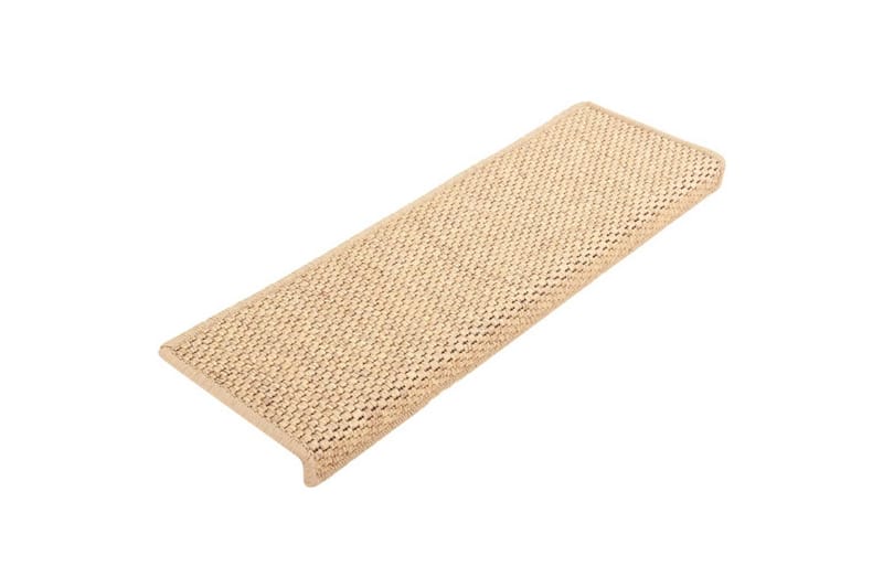 Selvklebende trappematter sisal-utseende 15 stk 65x25 cm - Beige - Tekstiler & tepper - Teppe & matte - Spesialmatte - Trappetrinnstepper