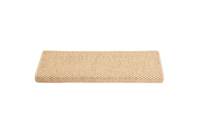 Selvklebende trappematter sisal-utseende 15 stk 65x25 cm - Beige - Tekstiler & tepper - Teppe & matte - Spesialmatte - Trappetrinnstepper