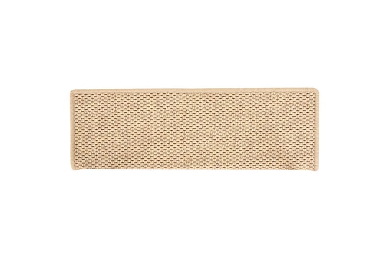 Selvklebende trappematter sisal-utseende 15 stk 65x25 cm - Beige - Tekstiler & tepper - Teppe & matte - Spesialmatte - Trappetrinnstepper