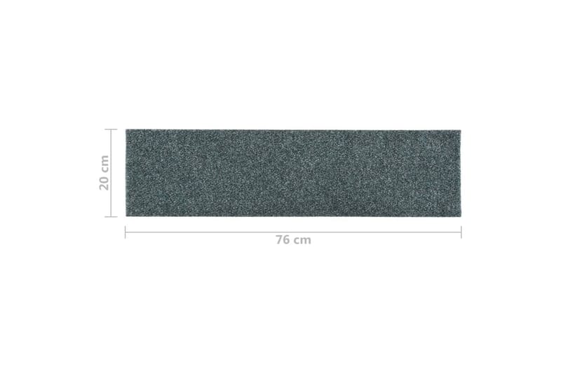 Selvklebende trappematter 15 stk 76x20 cm grønn - grønn - Tekstiler & tepper - Teppe & matte - Spesialmatte - Trappetrinnstepper