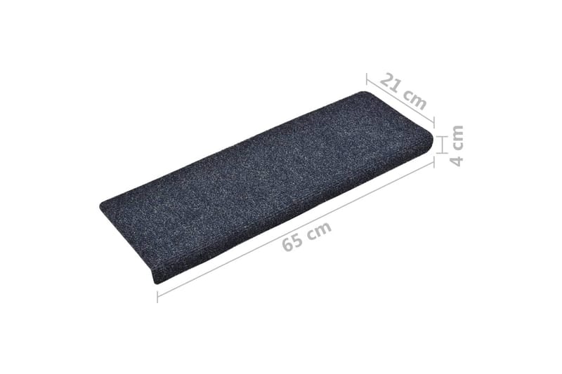 Selvklebende trappematter 5 stk 65x25 cm nålestempel - Antrasittgrå - Tekstiler & tepper - Teppe & matte - Spesialmatte - Trappetrinnstepper