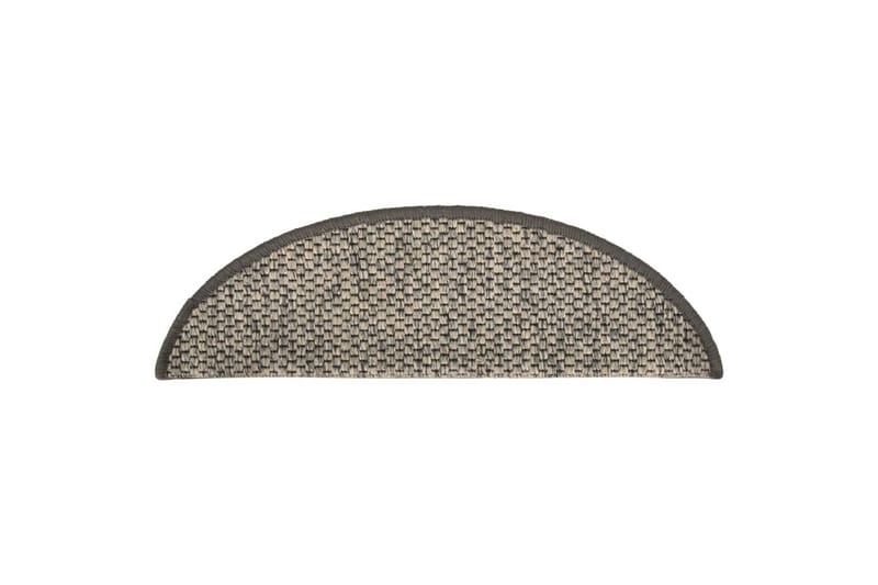 Selvklebende trappematter sisal 15 stk 65x25 cm antrasitt - Antrasittgrå - Tekstiler & tepper - Teppe & matte - Spesialmatte - Trappetrinnstepper