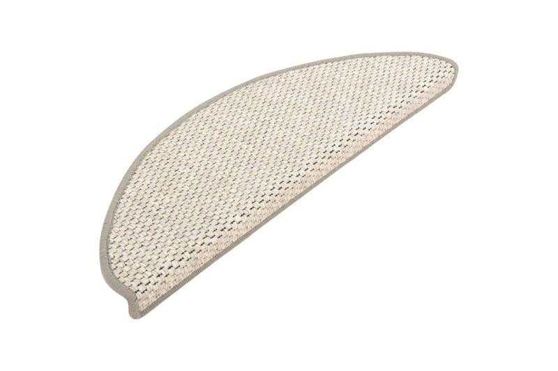 Selvklebende trappematter sisal-utseende 15 stk 65x25 cm - Beige - Tekstiler & tepper - Teppe & matte - Spesialmatte - Trappetrinnstepper