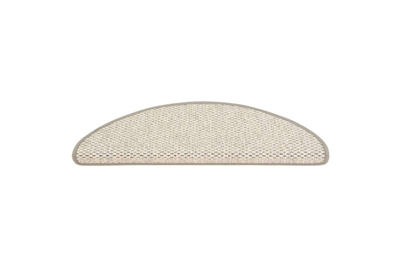 Selvklebende trappematter sisal-utseende 15 stk 65x25 cm - Beige - Tekstiler & tepper - Teppe & matte - Spesialmatte - Trappetrinnstepper