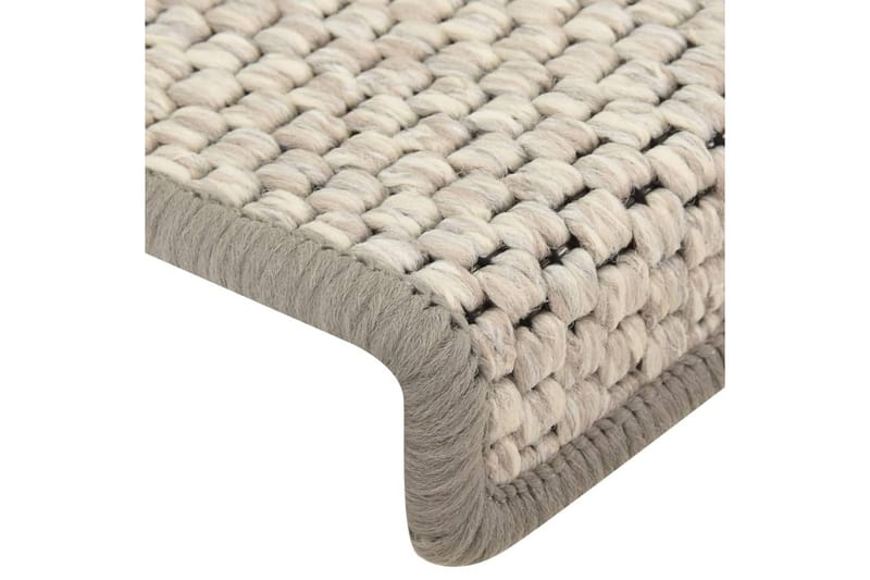 Selvklebende trappematter sisal-utseende 15 stk 65x25 cm - Beige - Tekstiler & tepper - Teppe & matte - Spesialmatte - Trappetrinnstepper