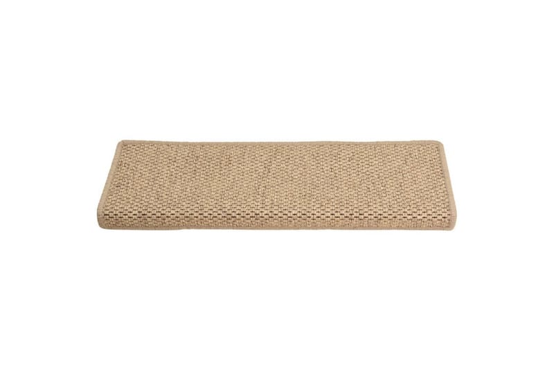 Selvklebende trappematter sisal-utseende 15 stk 65x25 cm - Brun - Tekstiler & tepper - Teppe & matte - Spesialmatte - Trappetrinnstepper