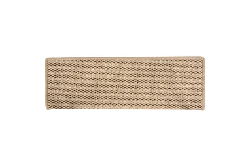 Selvklebende trappematter sisal-utseende 15 stk 65x25 cm - Brun - Tekstiler & tepper - Teppe & matte - Spesialmatte - Trappetrinnstepper