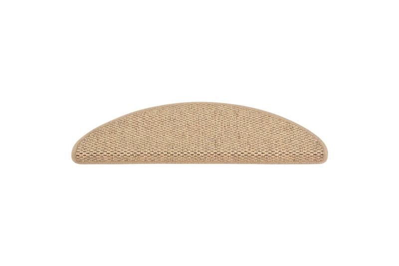 Selvklebende trappematter sisal-utseende 15 stk 65x25cm - Brun - Tekstiler & tepper - Teppe & matte - Spesialmatte - Trappetrinnstepper