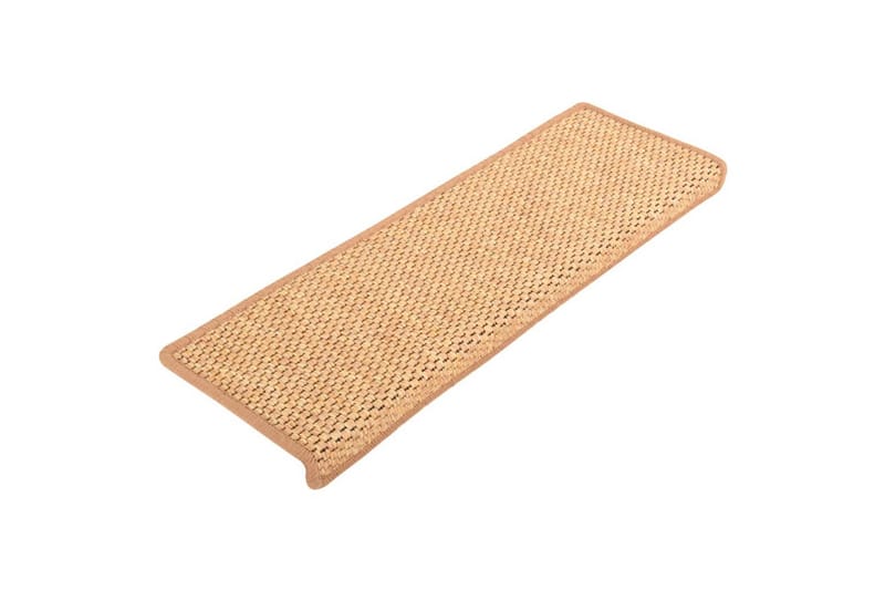 Selvklebende trappematter sisal-utseende 15 stk 65x25cm - Oransj - Tekstiler & tepper - Teppe & matte - Spesialmatte - Trappetrinnstepper