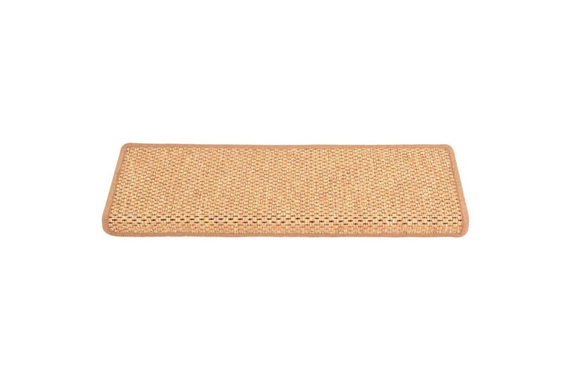 Selvklebende trappematter sisal-utseende 15 stk 65x25cm - Oransj - Tekstiler & tepper - Teppe & matte - Spesialmatte - Trappetrinnstepper