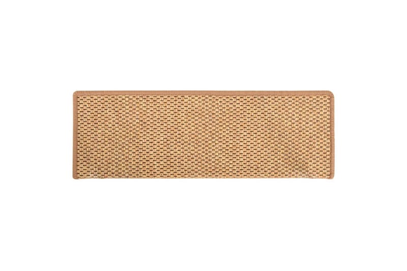 Selvklebende trappematter sisal-utseende 15 stk 65x25cm - Oransj - Tekstiler & tepper - Teppe & matte - Spesialmatte - Trappetrinnstepper