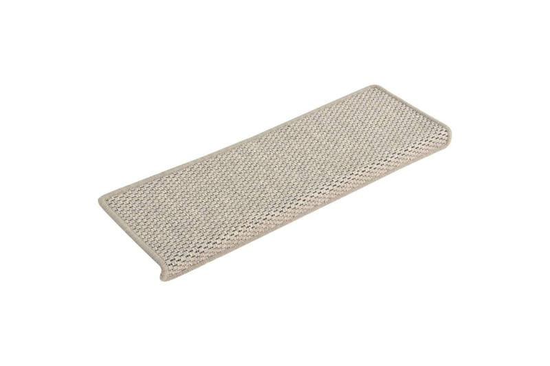 Selvklebende trappematter sisal-utseende 15 stk 65x25cm - Silver - Tekstiler & tepper - Teppe & matte - Spesialmatte - Trappetrinnstepper