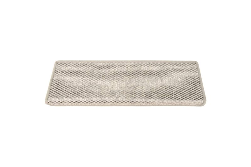 Selvklebende trappematter sisal-utseende 15 stk 65x25cm - Silver - Tekstiler & tepper - Teppe & matte - Spesialmatte - Trappetrinnstepper