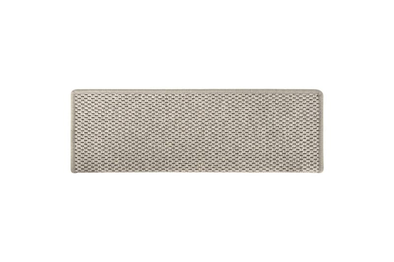 Selvklebende trappematter sisal-utseende 15 stk 65x25cm - Silver - Tekstiler & tepper - Teppe & matte - Spesialmatte - Trappetrinnstepper