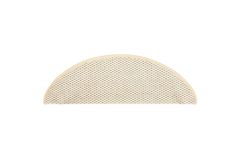 Selvklebende trappematter sisal-utseende 15stk 65x25cm - Krem - Tekstiler & tepper - Teppe & matte - Spesialmatte - Trappetrinnstepper