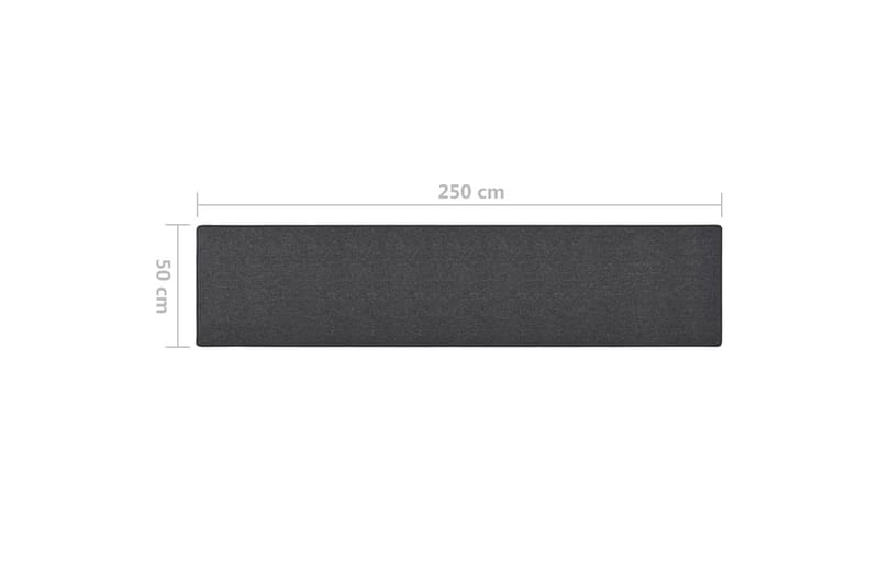 Teppeløper i antrasitt 50x250 cm - Antrasittgrå - Trappetrinnstepper