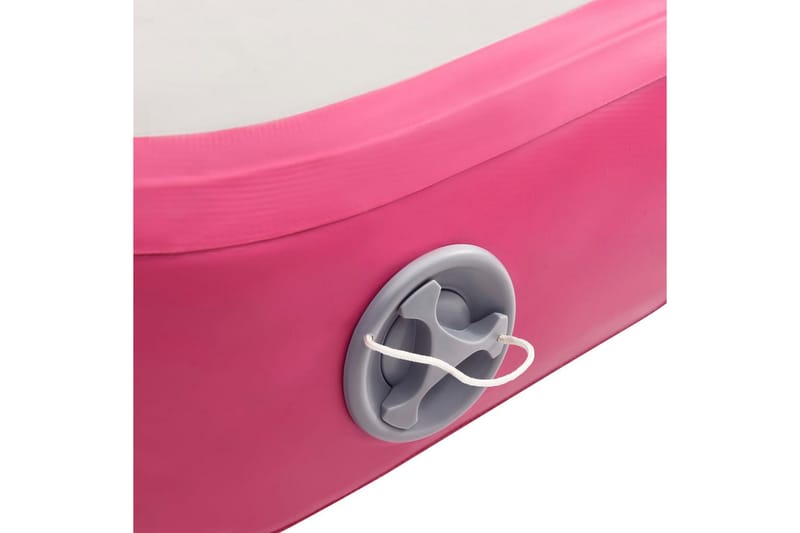 Oppblåsbar gymnastikkmatte med pumpe 200x200x20 cm PVC rosa - Tekstiler & tepper - Teppe & matte - Spesialmatte - Treningsmatte