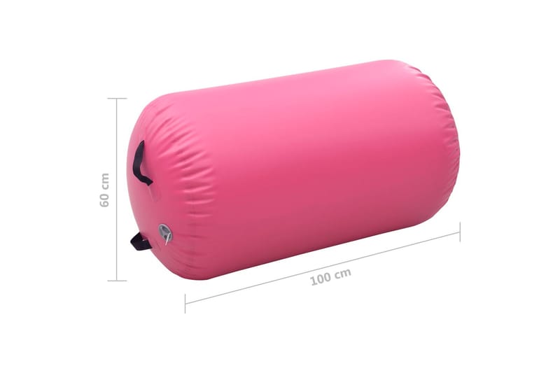 Oppblåsbar gymnastikkrull med pumpe 100x60 cm PVC rosa - Tekstiler & tepper - Teppe & matte - Spesialmatte - Treningsmatte