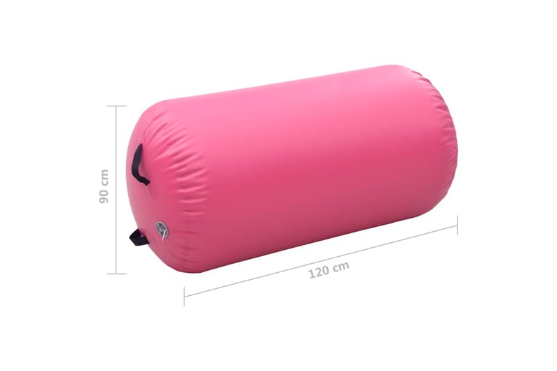 Oppblåsbar gymnastikkrull med pumpe 120x90 cm PVC rosa - Tekstiler & tepper - Teppe & matte - Spesialmatte - Treningsmatte