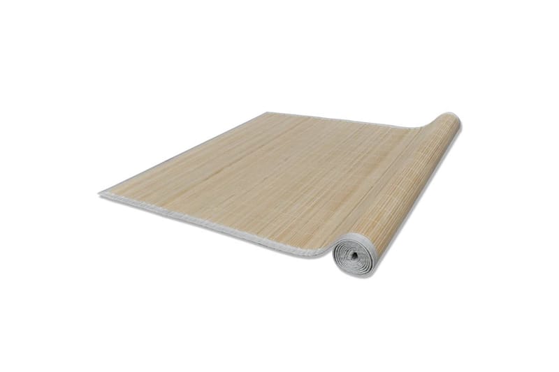 Tepper i naturlig bambus rektangulr 2 stk 120x180 cm - Beige - Tekstiler & tepper - Teppe & matte