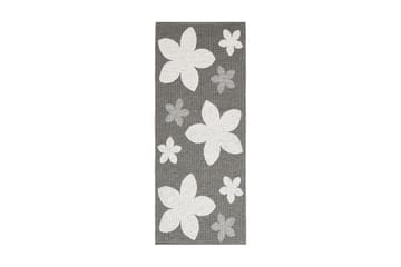 Plastmatte Flower 150x150 Vendbar PVC Grå