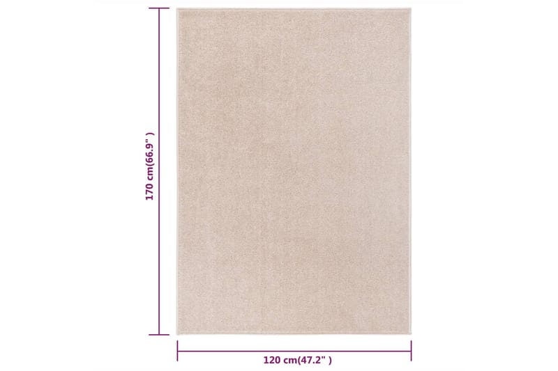 Teppe med kort luv 120x170 cm mørk beige - Beige - Tekstiler & tepper - Teppe & matte - Utendørs tepper - Plasttepper