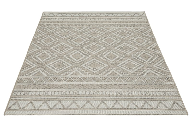 Utendørsmatte Ottowa 22567 760 160x220 cm - Beige - Utendørs tepper - Balkongmatte & terassmatte