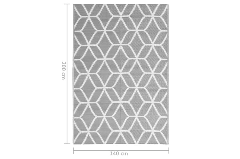 Uteteppe grå 140x200 cm PP - Grå - Tekstiler & tepper - Teppe & matte - Utendørs tepper - Balkongmatte & terassmatte