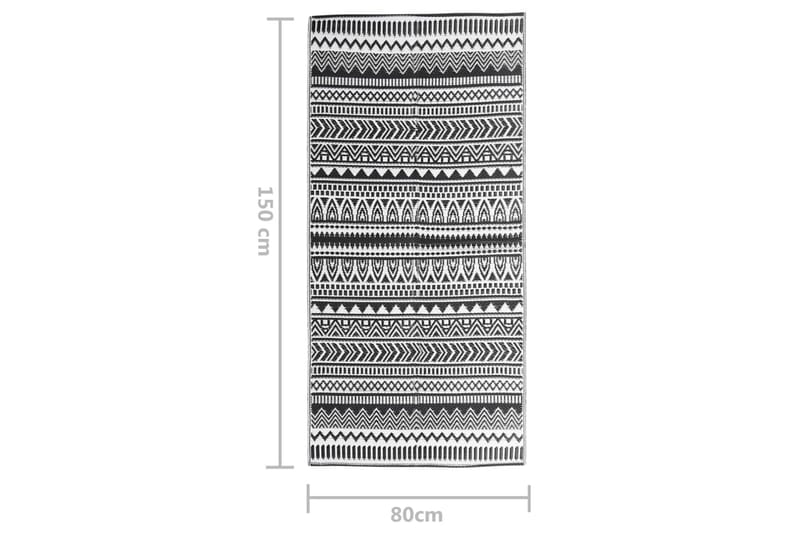 Uteteppe svart 80x150 cm PP - Svart - Tekstiler & tepper - Teppe & matte - Utendørs tepper - Balkongmatte & terassmatte